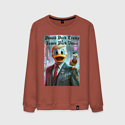 Мужской свитшот Donald Duck Trump and James Duck Vance