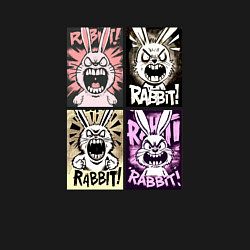 Свитшот хлопковый мужской Angry rabbit, цвет: черный — фото 2