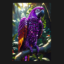 Свитшот хлопковый мужской Попугай из драгоценных камней, цвет: черный — фото 2