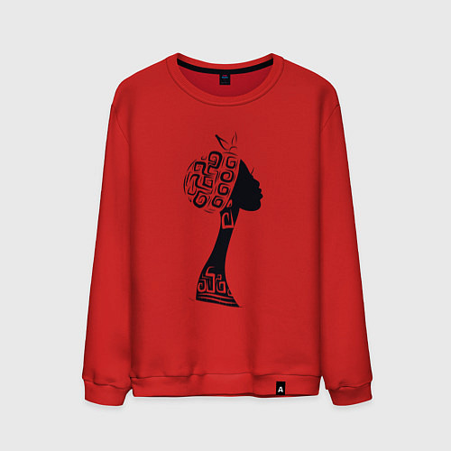 Мужской свитшот Black woman / Красный – фото 1