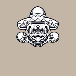 Свитшот хлопковый мужской Мексиканский бульдог, цвет: миндальный — фото 2