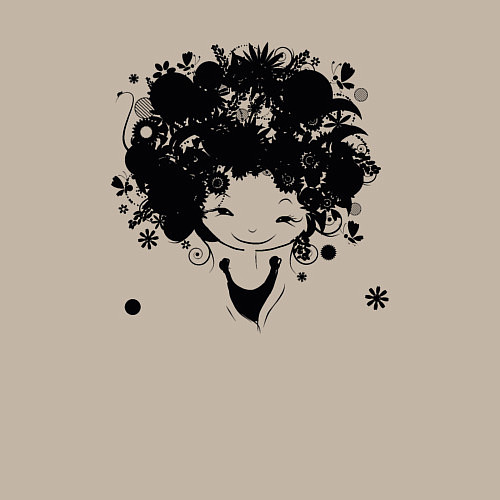 Мужской свитшот Девочка весна / Миндальный – фото 3