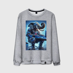 Свитшот хлопковый мужской Слоняра киберспортсмен - киберпанк, цвет: меланж