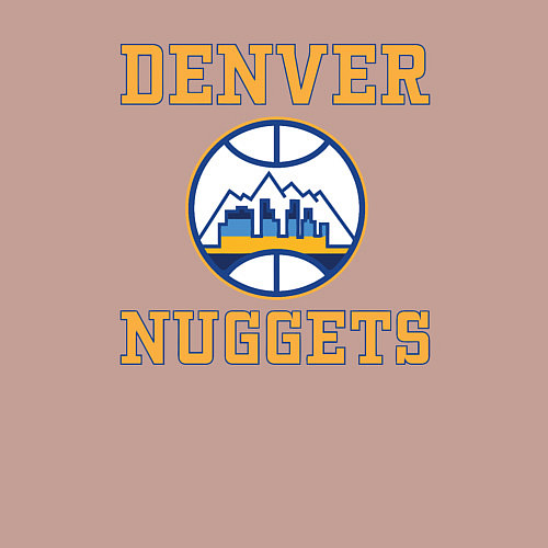 Мужской свитшот Денвер Наггетс / Пыльно-розовый – фото 3