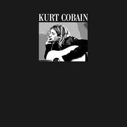 Свитшот хлопковый мужской Kurt Cobain rock legend, цвет: черный — фото 2