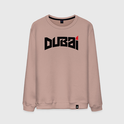 Мужской свитшот Дубай сити / Пыльно-розовый – фото 1