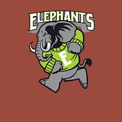 Свитшот хлопковый мужской Elephants run, цвет: кирпичный — фото 2