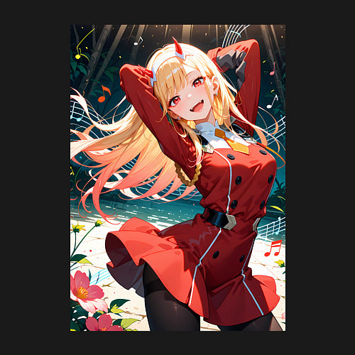 Мужской свитшот Марин Китагава косплей 002 Darling in the Franxx / Черный – фото 3