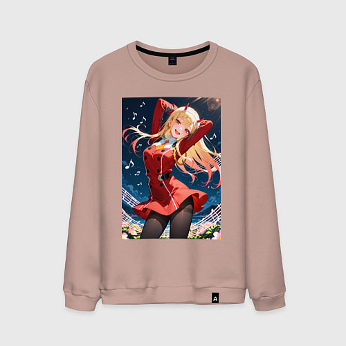 Мужской свитшот Марин Китагава косплей 002 Darling in the Franxx / Пыльно-розовый – фото 1