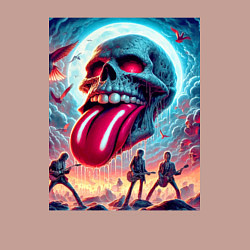 Свитшот хлопковый мужской Rolling Stones - skull transformation, цвет: пыльно-розовый — фото 2