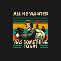 Свитшот хлопковый мужской Rambo: All he wanted was something to eat, цвет: черный — фото 2