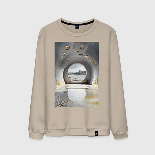 Мужской свитшот Серая пещера / Миндальный – фото 1