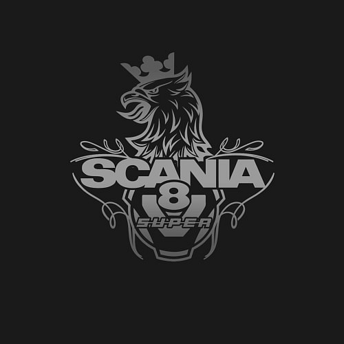 Мужской свитшот Scania super / Черный – фото 3