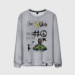Свитшот хлопковый мужской Che Guevara граффити, цвет: меланж