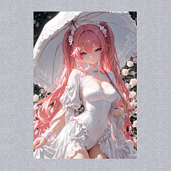 Свитшот хлопковый мужской Принцесса сидит под зонтиком, цвет: меланж — фото 2