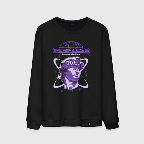 Мужской свитшот Fearless,Y2K стиль / Черный – фото 1