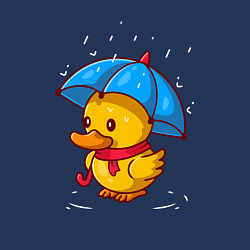 Свитшот хлопковый мужской Утёнок под зонтом, цвет: тёмно-синий — фото 2