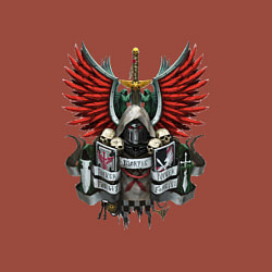 Свитшот хлопковый мужской Темные ангелы инсигния, цвет: кирпичный — фото 2