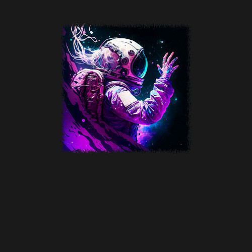 Мужской свитшот Космос в ярких красках / Черный – фото 3