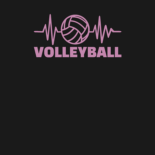 Мужской свитшот Волейбольный пульс / Черный – фото 3