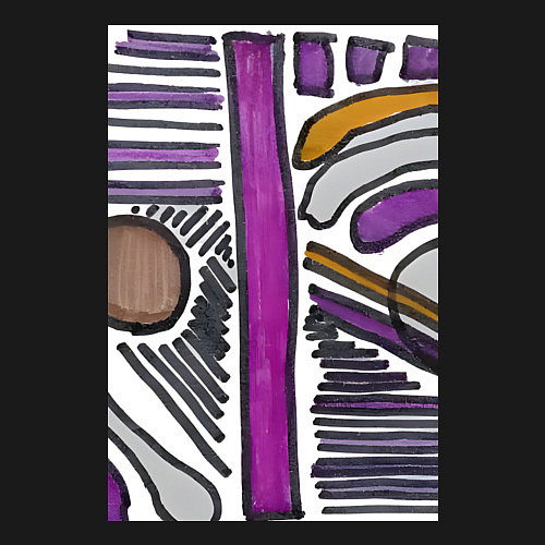 Мужской свитшот Фиолетовая композиция / Черный – фото 3