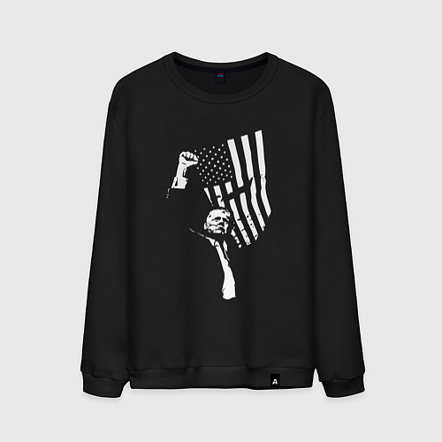 Мужской свитшот Shot Trump / Черный – фото 1