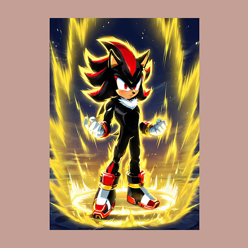 Мужской свитшот Шэдоу охвачен аурой силы / Пыльно-розовый – фото 3