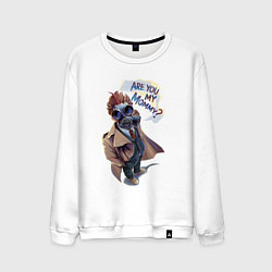Свитшот хлопковый мужской Ты моя мамочка - Доктор Кто: Are you my mommy, цвет: белый