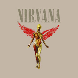 Свитшот хлопковый мужской Rock nirvana in utero, цвет: миндальный — фото 2
