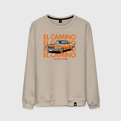 Свитшот хлопковый мужской El Camino classic, цвет: миндальный