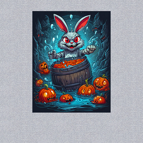 Мужской свитшот Кролик в бешенстве / Меланж – фото 3