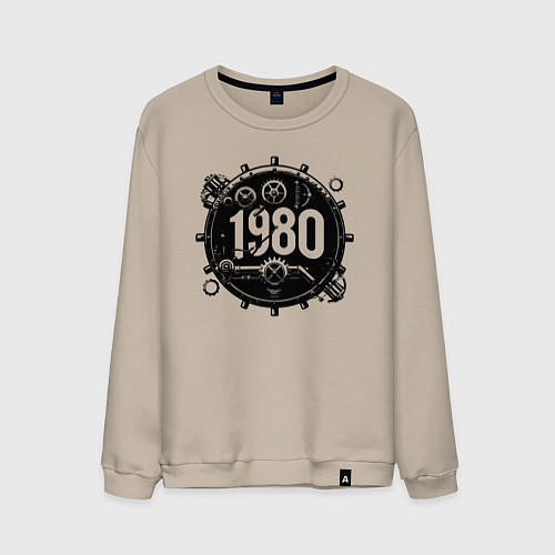 Мужской свитшот Механический 1980 / Миндальный – фото 1