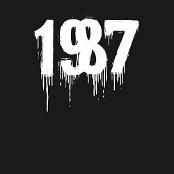 Свитшот хлопковый мужской 1987 растекшиеся капли, цвет: черный — фото 2