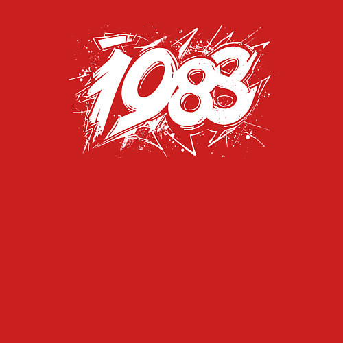 Мужской свитшот Граффити стиль 1988 / Красный – фото 3