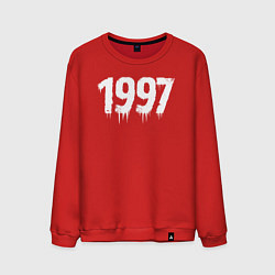 Свитшот хлопковый мужской 1997 год в стиле гранж, цвет: красный