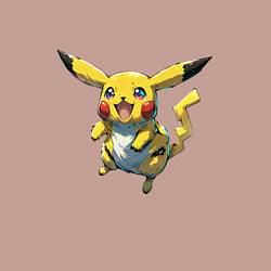 Свитшот хлопковый мужской Pikachu joy, цвет: пыльно-розовый — фото 2