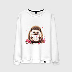 Мужской свитшот Ёжик с любовным письмом