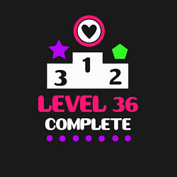 Свитшот хлопковый мужской 36 уровень пройден, цвет: черный — фото 2