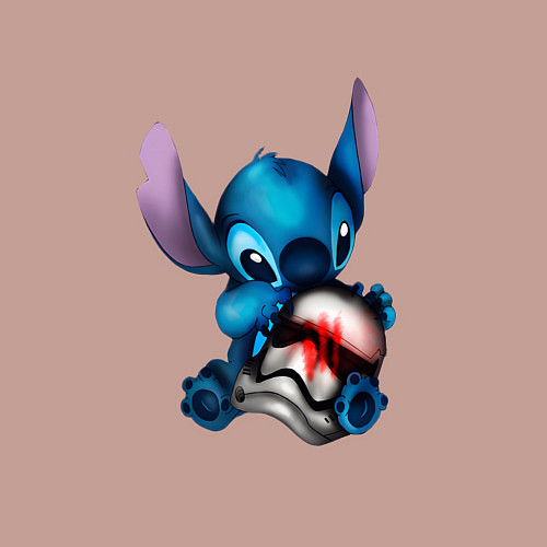 Мужской свитшот Стич вырос / Пыльно-розовый – фото 3