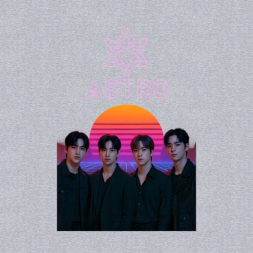 Мужской свитшот Astro retro / Меланж – фото 3