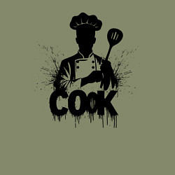 Свитшот хлопковый мужской Шеф-повар с лопаткой, цвет: авокадо — фото 2