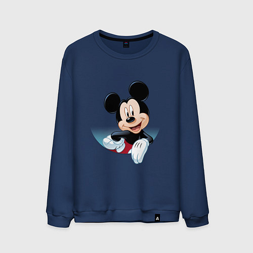 Мужской свитшот Микки маус- / Тёмно-синий – фото 1