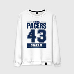 Свитшот хлопковый мужской Pacers - Siakam, цвет: белый