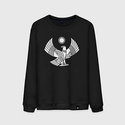 Свитшот хлопковый мужской Дагестанский герб, цвет: черный