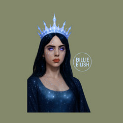 Свитшот хлопковый мужской Билли Айлиш с короной, цвет: авокадо — фото 2