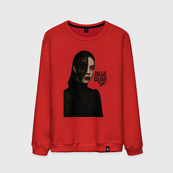 Свитшот хлопковый мужской Билли Айлиш гот, цвет: красный