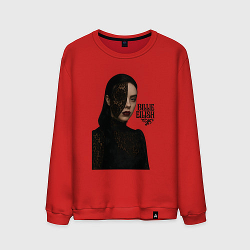 Мужской свитшот Билли Айлиш гот / Красный – фото 1