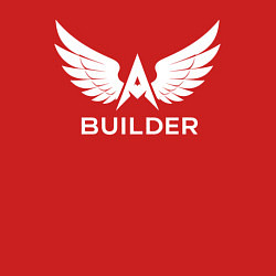 Свитшот хлопковый мужской Крылья строителя, цвет: красный — фото 2