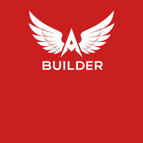 Мужской свитшот Крылья строителя / Красный – фото 3