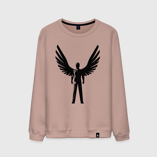 Мужской свитшот Крылатый строитель / Пыльно-розовый – фото 1